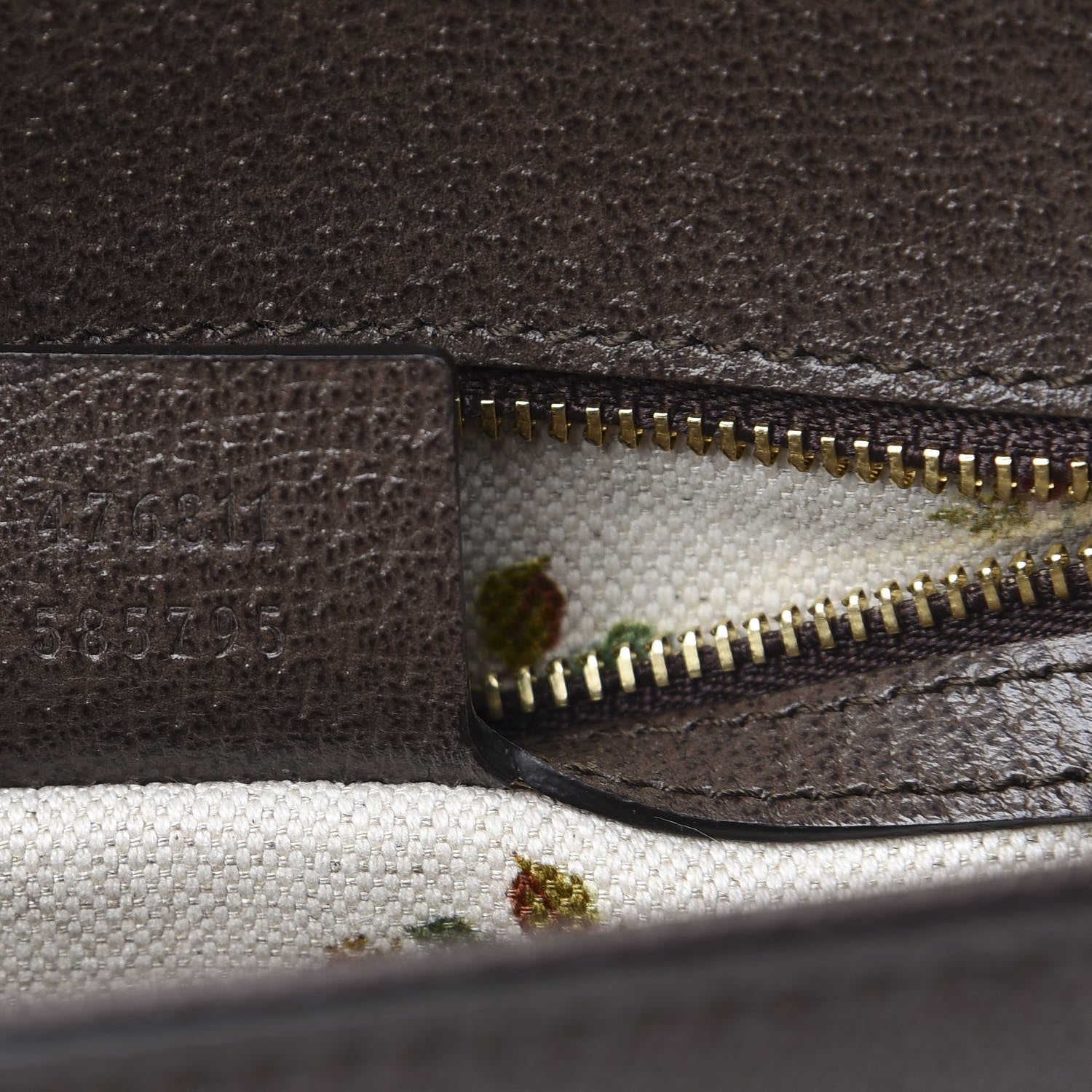Gucci Calfskin Embroidered Sylvie Belt Bag Brown 7 of 10