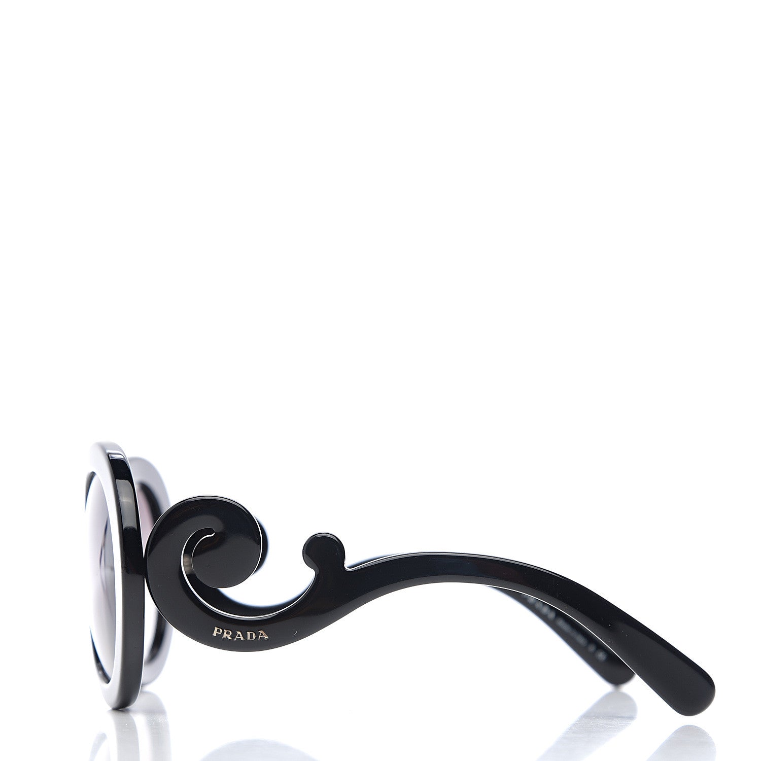 Prada Baroque Sunglasses SPR 27N Black 3 of 8