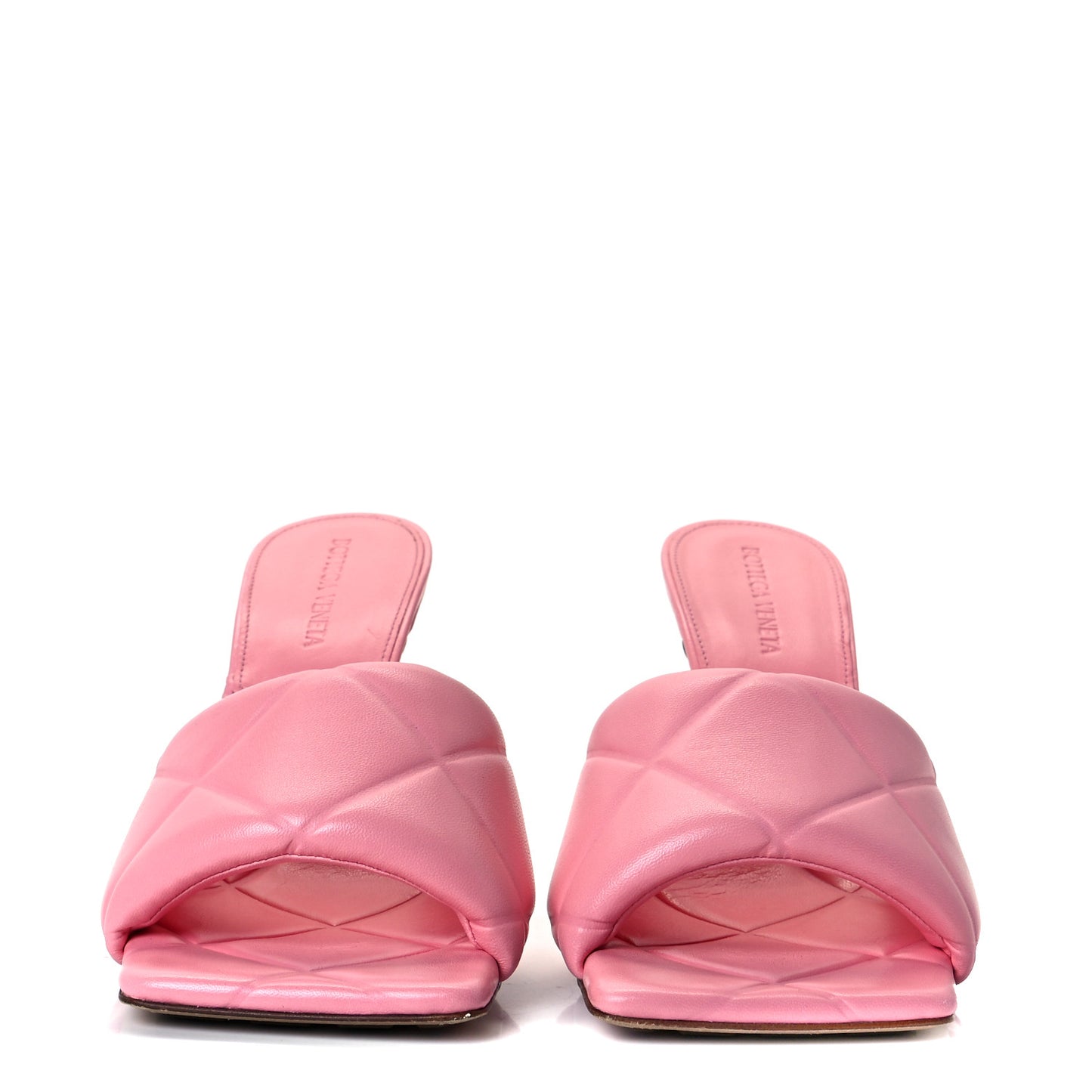 Nappa Quilted Rubber Lido Mule Sandals 39 Blossom