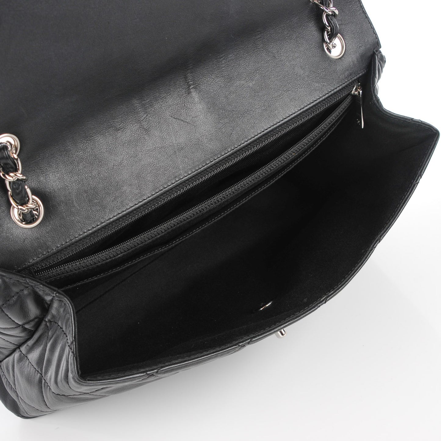 Calfskin Quilted In the Business Flap Bag Black