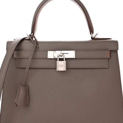 Hermes Epsom Kelly Sellier 28 Etain 8 of 11