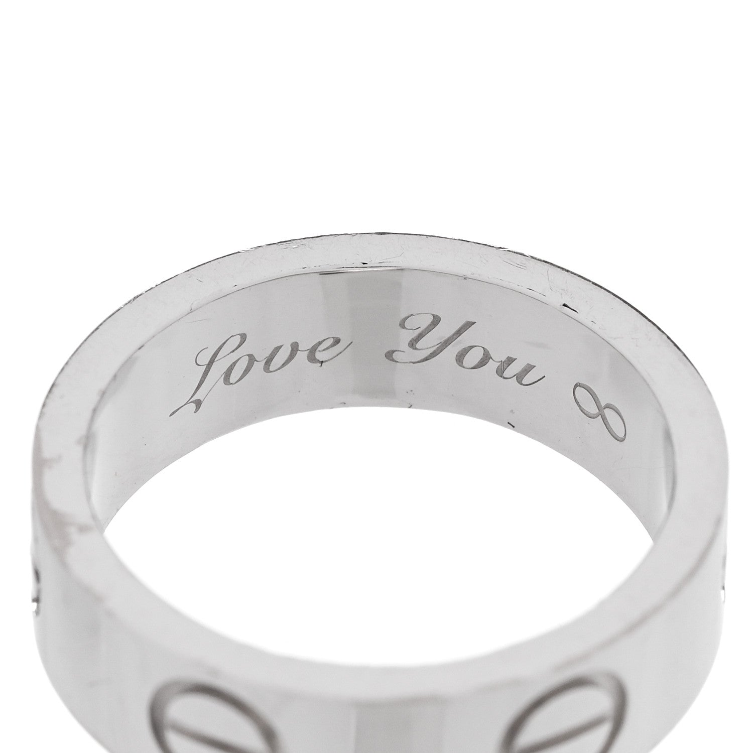Cartier 18K White Gold 5mm LOVE Ring 47 4 4 of 6
