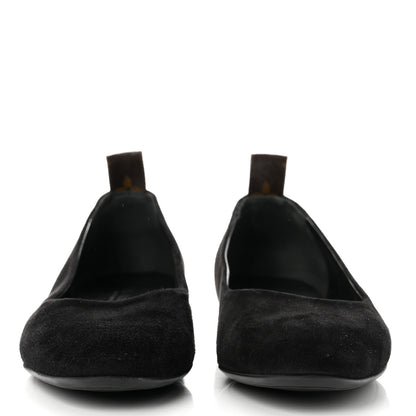 Louis Vuitton Suede Monogram Uniformes Ballet Flats 37 Black 2 of 8
