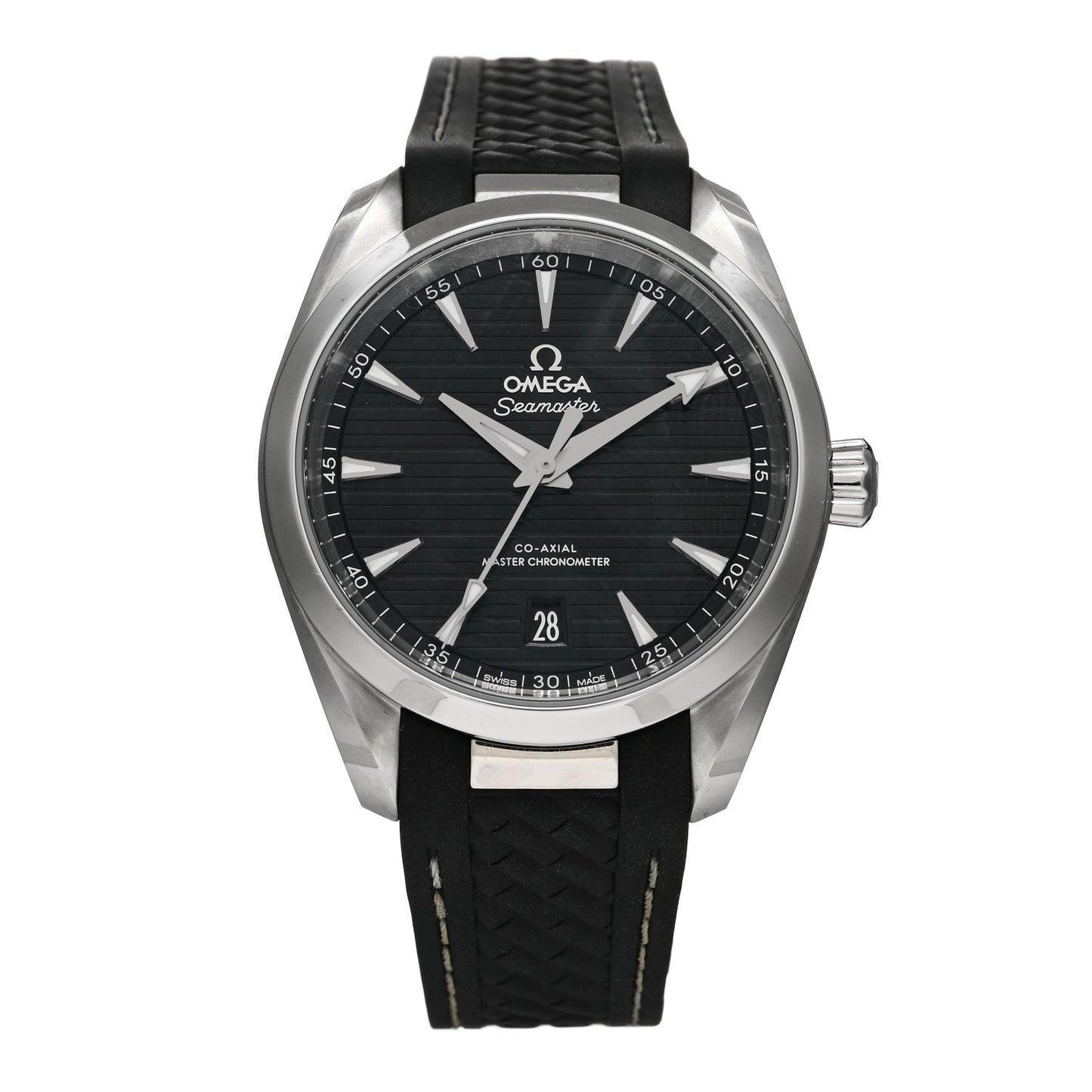 Stainless Steel Calfskin 38mm Seamaster Aqua Terra Master Co-Axial Chronometer Automatic Watch Black 220.12.38.20.01.001