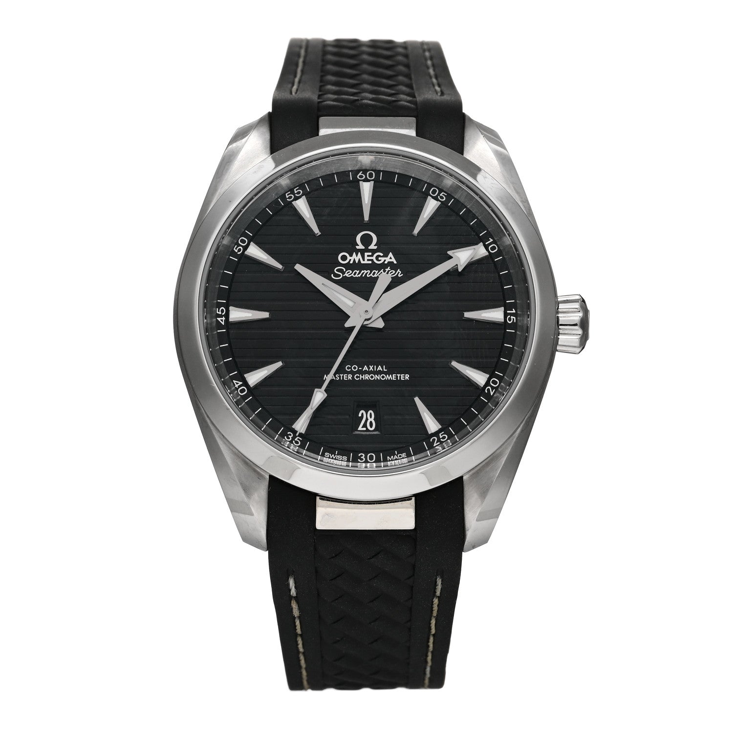 Omega Stainless Steel Calfskin 38mm Seamaster Aqua Terra Master Co-Axial Chronometer Automatic Watch Black 220.12.38.20.01.001 1 of 5