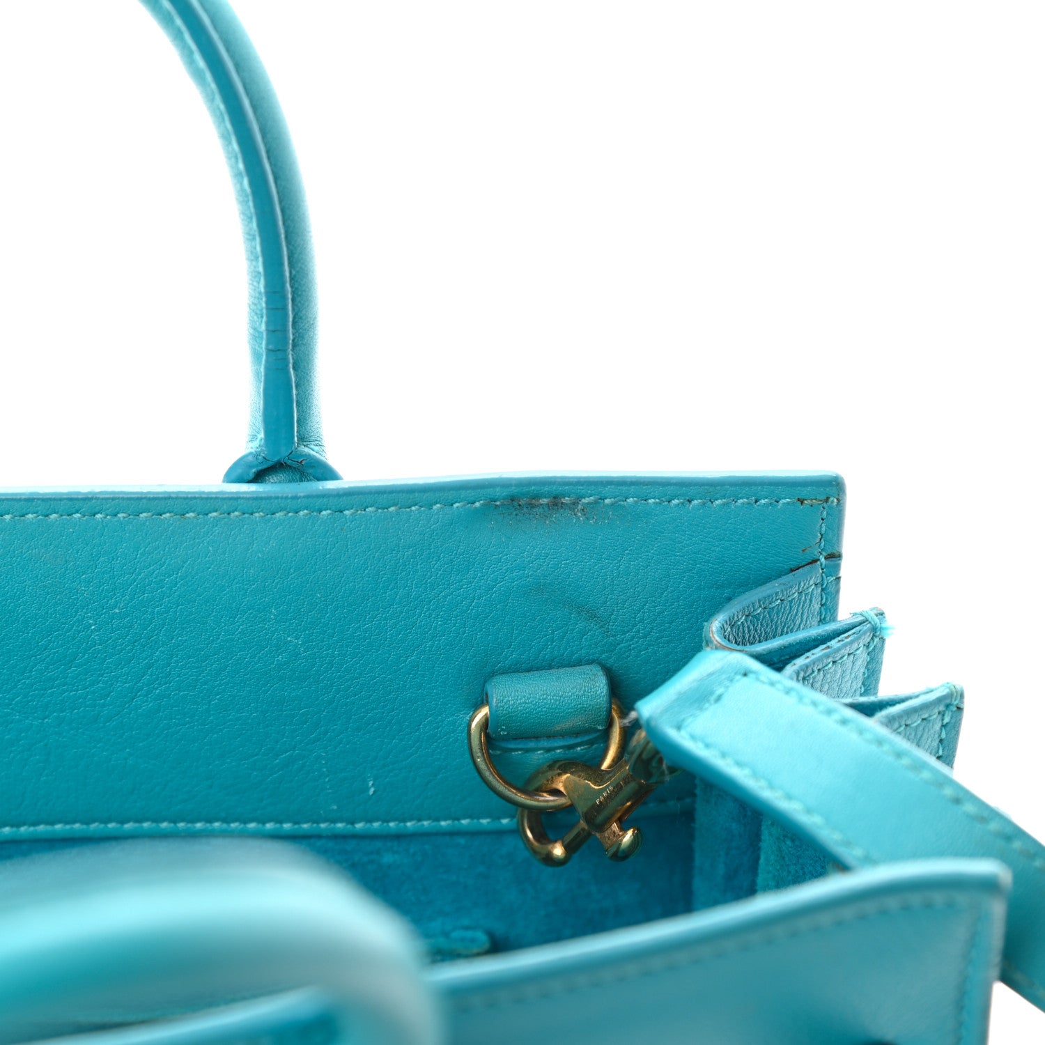 Saint Laurent Calfskin Nano Sac De Jour Turquoise 14 of 16