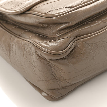 Saint Laurent Crinkled Calfskin Matelasse Monogram Medium Niki Chain Satchel Light Taupe 8 of 9