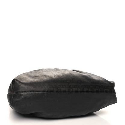 Fendi Vitello FF Perforated Chef Hobo Black 4 of 11