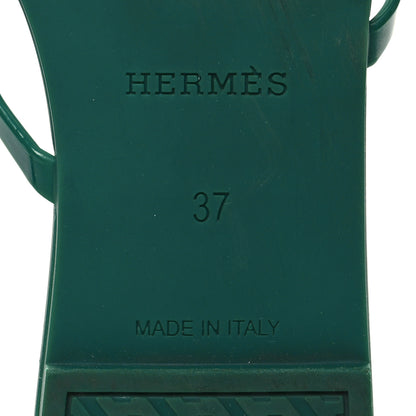 Hermes Rubber Chaine d'Ancre Rivage Sandals 38 Vert d'Ete 6 of 8