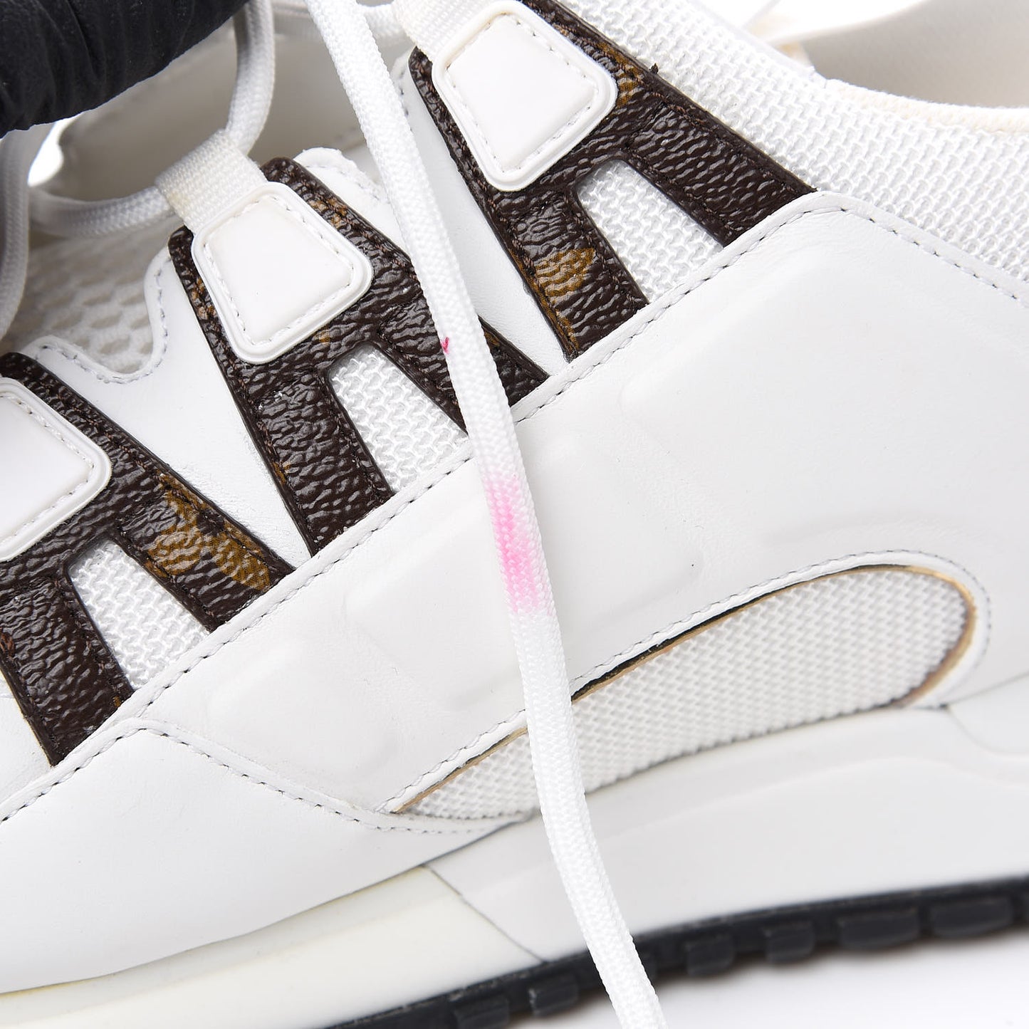 Calfskin Monogram Run Away Sneakers 39 White