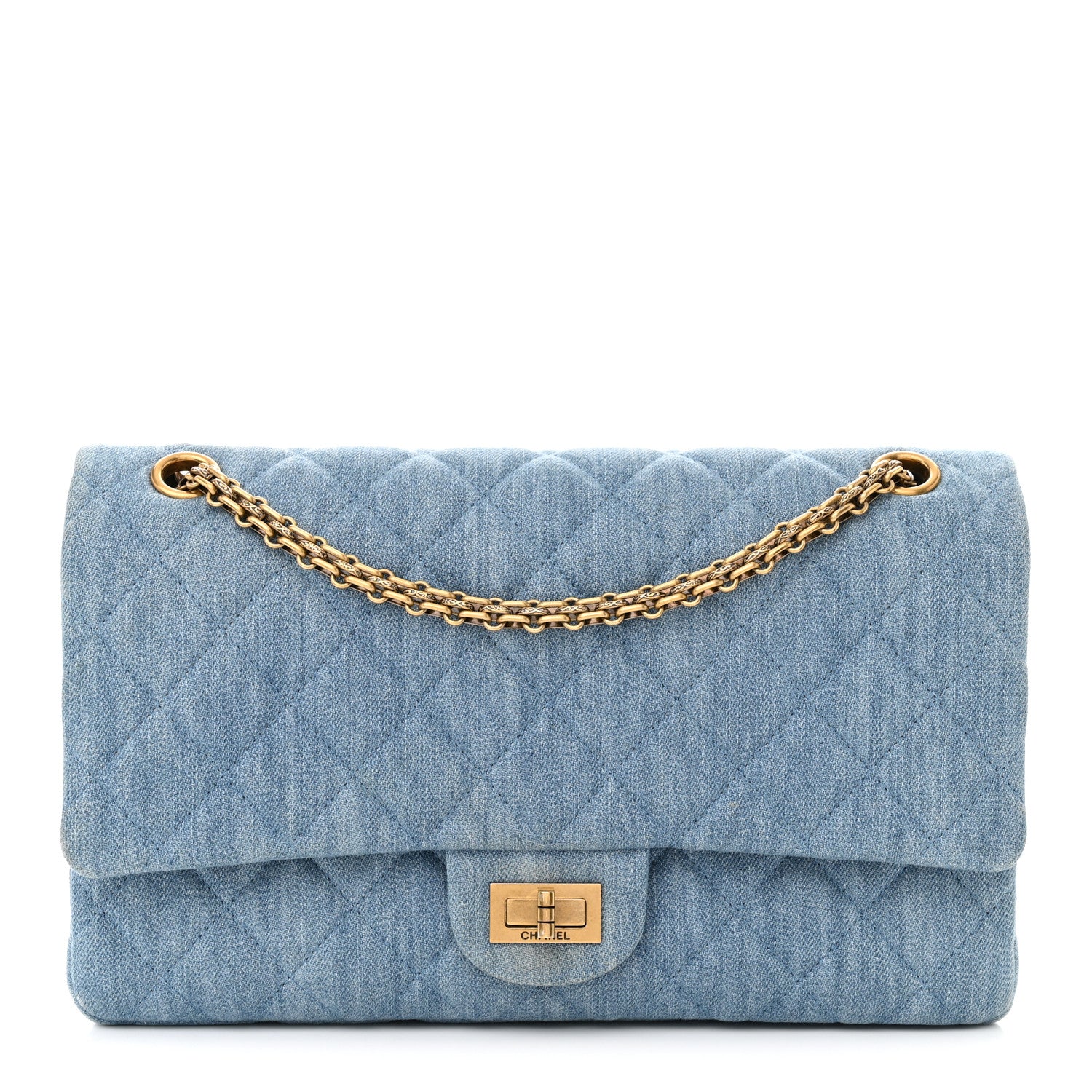 Chanel Denim Quilted 2.55 Reissue 226 Flap Light Blue 1 of 12