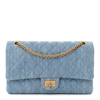 Chanel Denim Quilted 2.55 Reissue 226 Flap Light Blue 1 of 12
