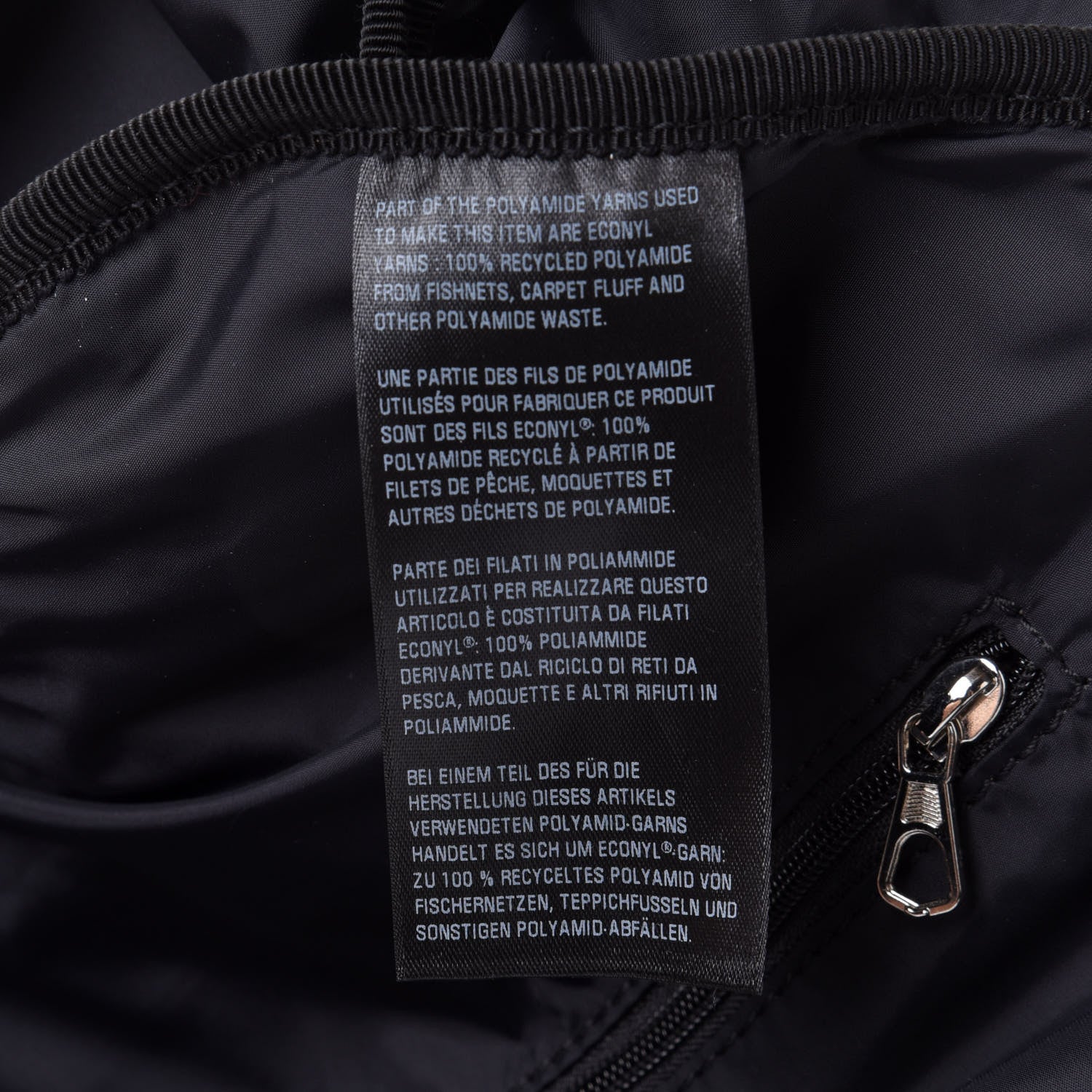 Balenciaga Recycled Sport Nylon Logo Embroidered Large Wheel Sling Bag Black White 8 of 11