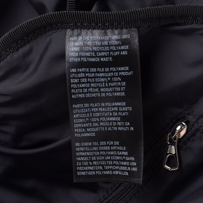 Balenciaga Recycled Sport Nylon Logo Embroidered Large Wheel Sling Bag Black White 8 of 11