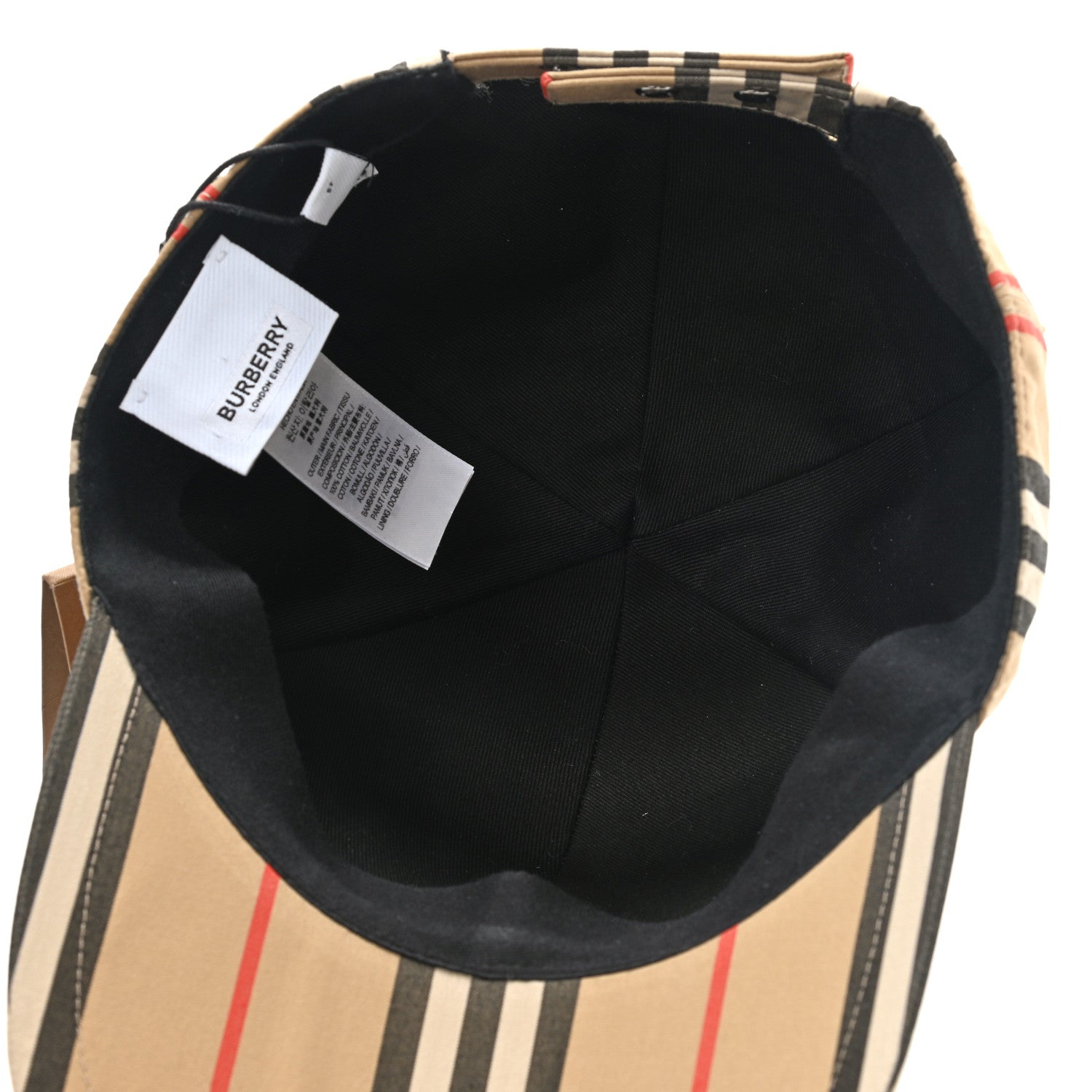 Burberry Cotton Vintage Check Monogram Baseball Hat M Archive Beige 7 of 8