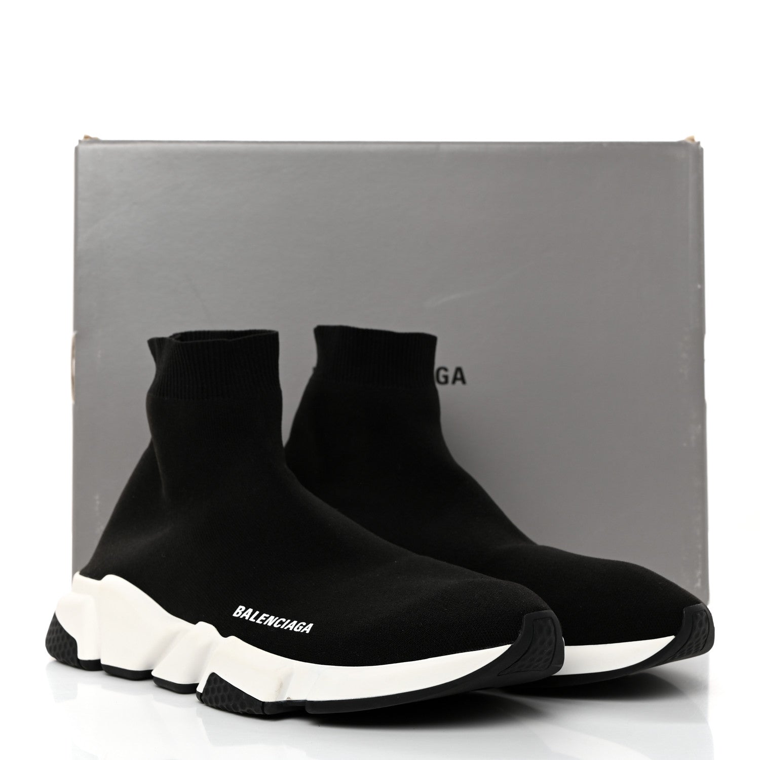 Balenciaga Neoprene Knit Mens Speed Sneakers 44 Black White 10 of 10