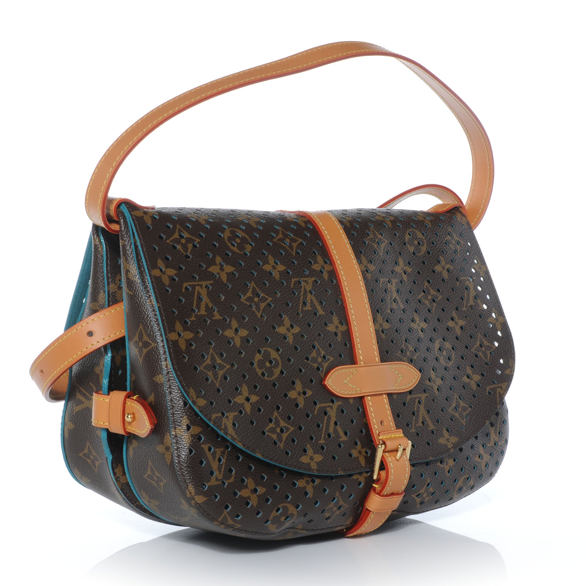 Louis Vuitton Monogram SC Flore Saumur Teal 3 of 8
