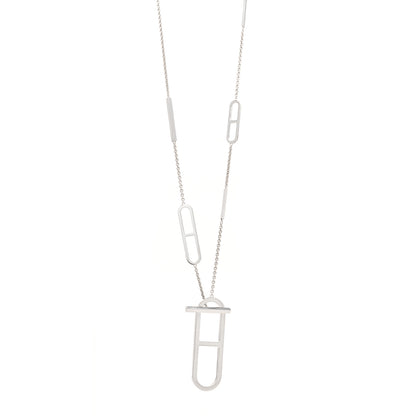 Hermes Sterling Silver Ever Chaine d'Ancre Long Lariat Necklace 1 of 5
