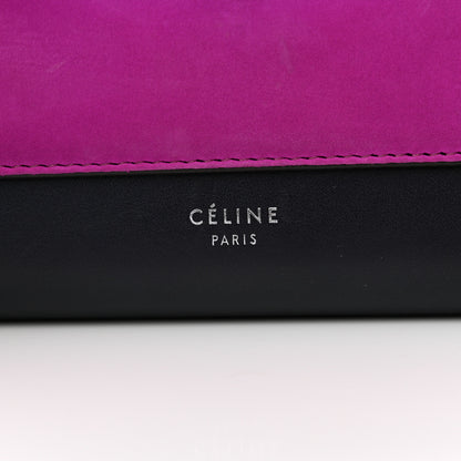 Celine Smooth Calfskin Tri-Color Clutch on a Chain Black 6 of 12