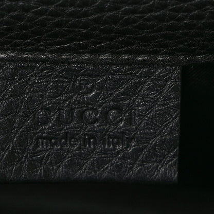 Gucci Pebbled Calfskin Soho Flap Belt Bag Black 6 of 9