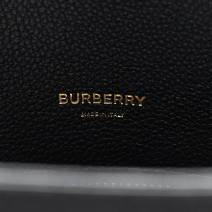 Burberry Grainy Calfskin Mini Two Handle Title Bag Black 6 of 10