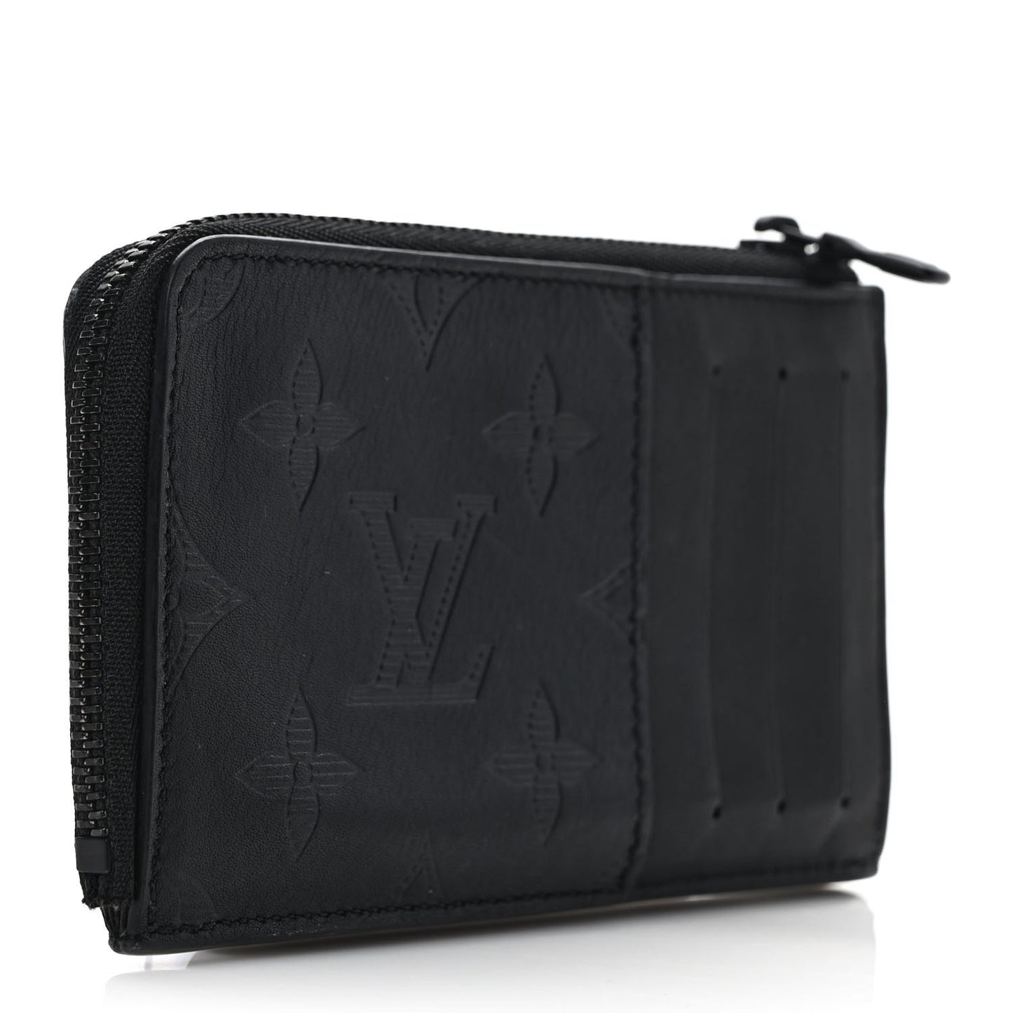Calfskin Monogram Shadow Hybrid Wallet Black
