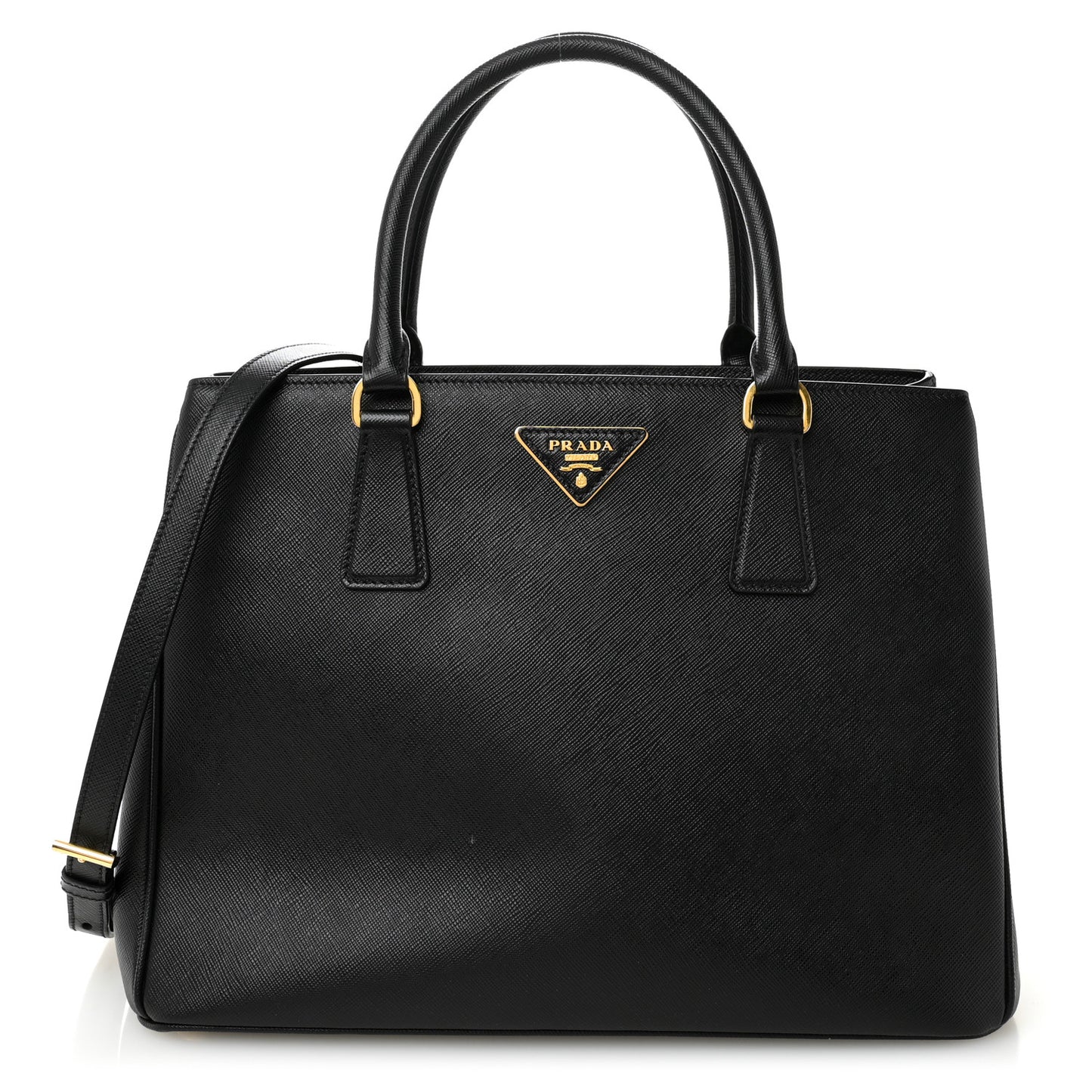 Saffiano Lux Medium Tote Black