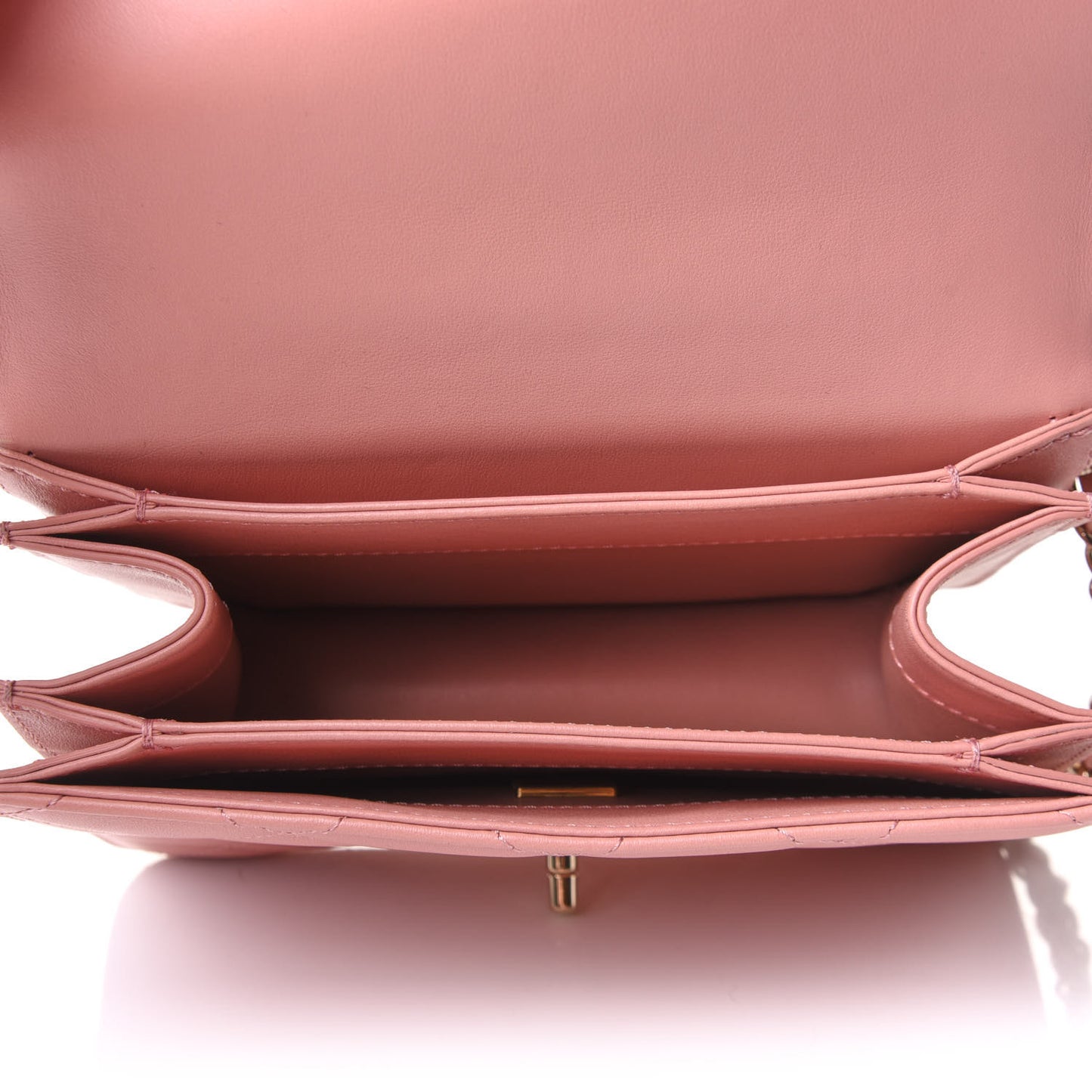 Calfskin Quilted Coco Lady Flap Dark Pink