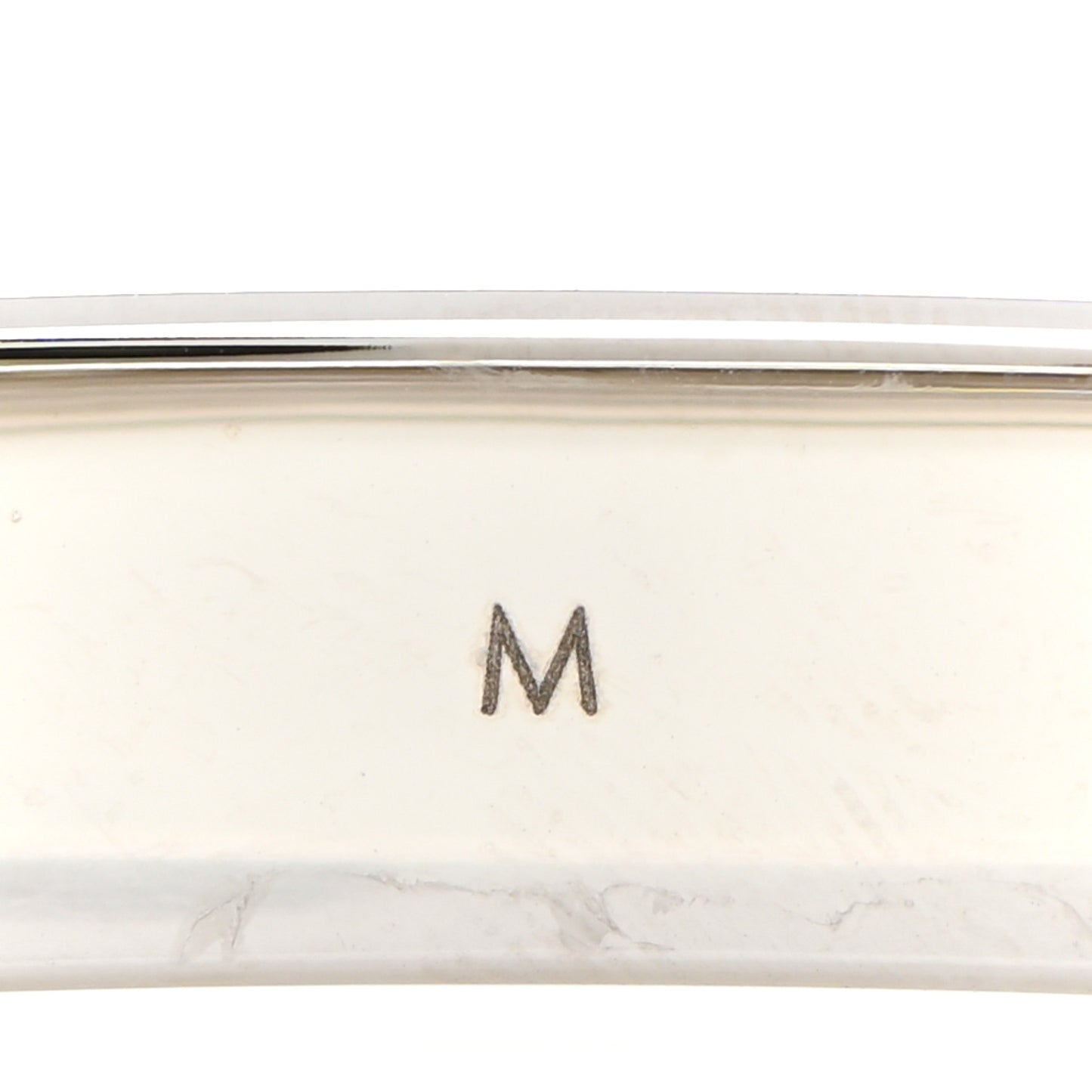 Brass Palladium Plated Nanogram Cuff M Silver