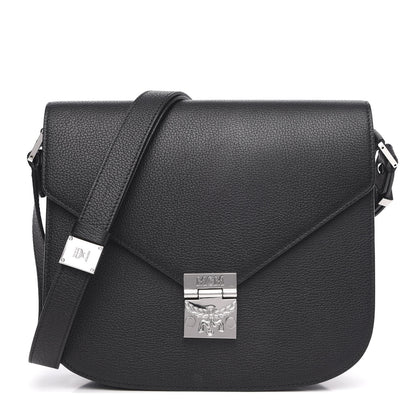MCM Grained Calfskin Patricia Park Avenue Crossbody Bag Black 1 of 10