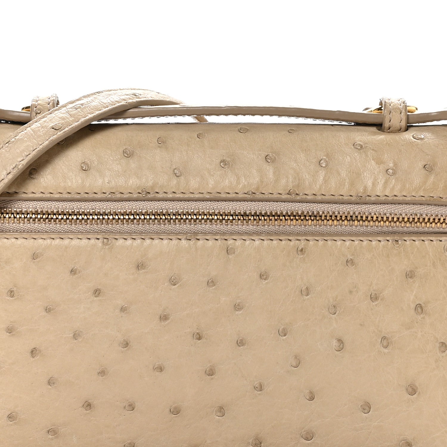 Loro Piana Ostrich L19 Extra Pocket Pouch Beige 7 of 9