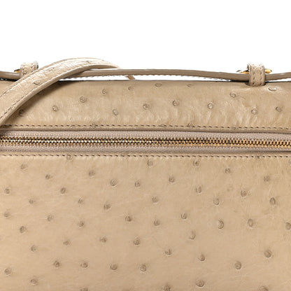Loro Piana Ostrich L19 Extra Pocket Pouch Beige 7 of 9