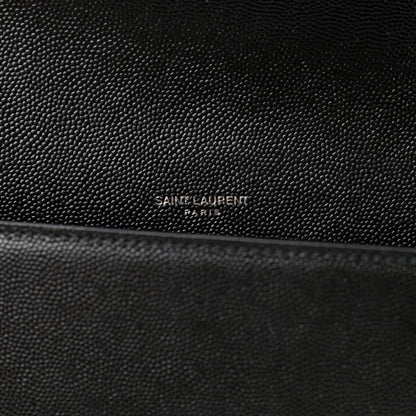 Saint Laurent Grain De Poudre Medium Classic Monogram Kate Satchel Black 6 of 10