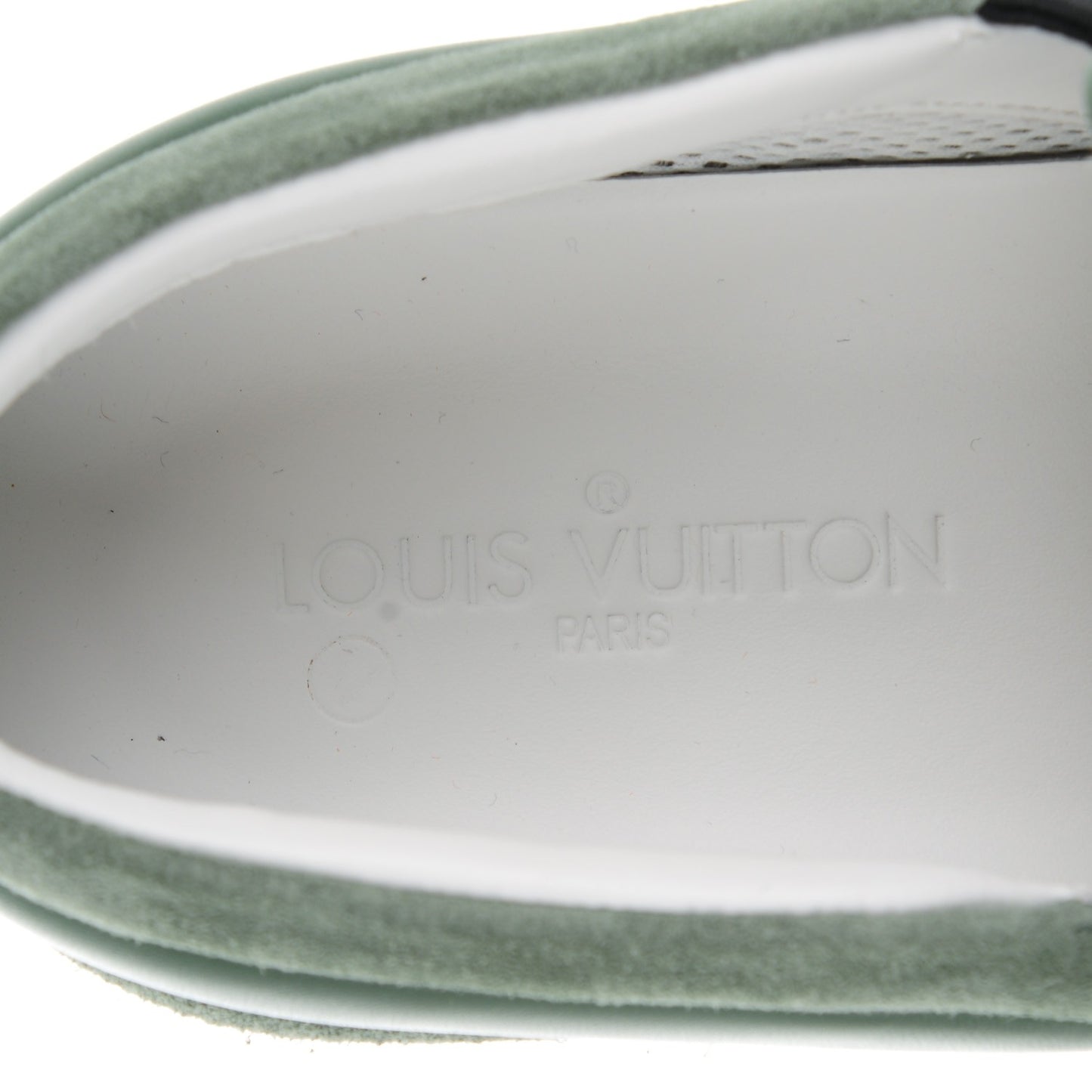 Mens Canvas Suede Lambskin Twister Slip On 7 Vert D'Eau