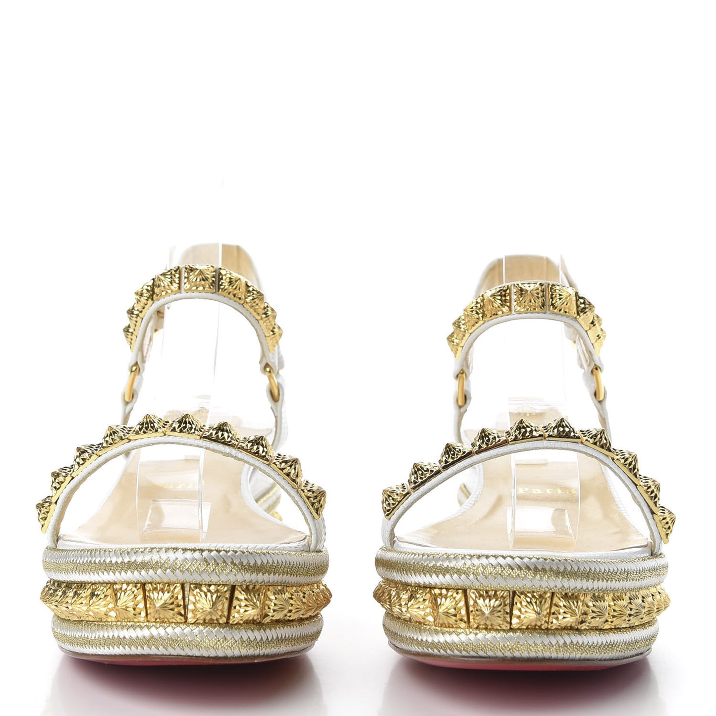 Calfskin Zarli Pyraclou 60 Platform Sandals 40 White
