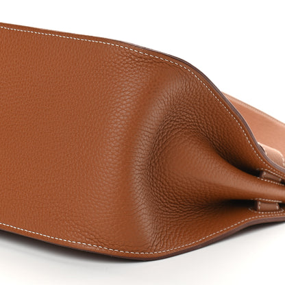 Hermes Taurillon Clemence Jypsiere 31 Gold 8 of 8