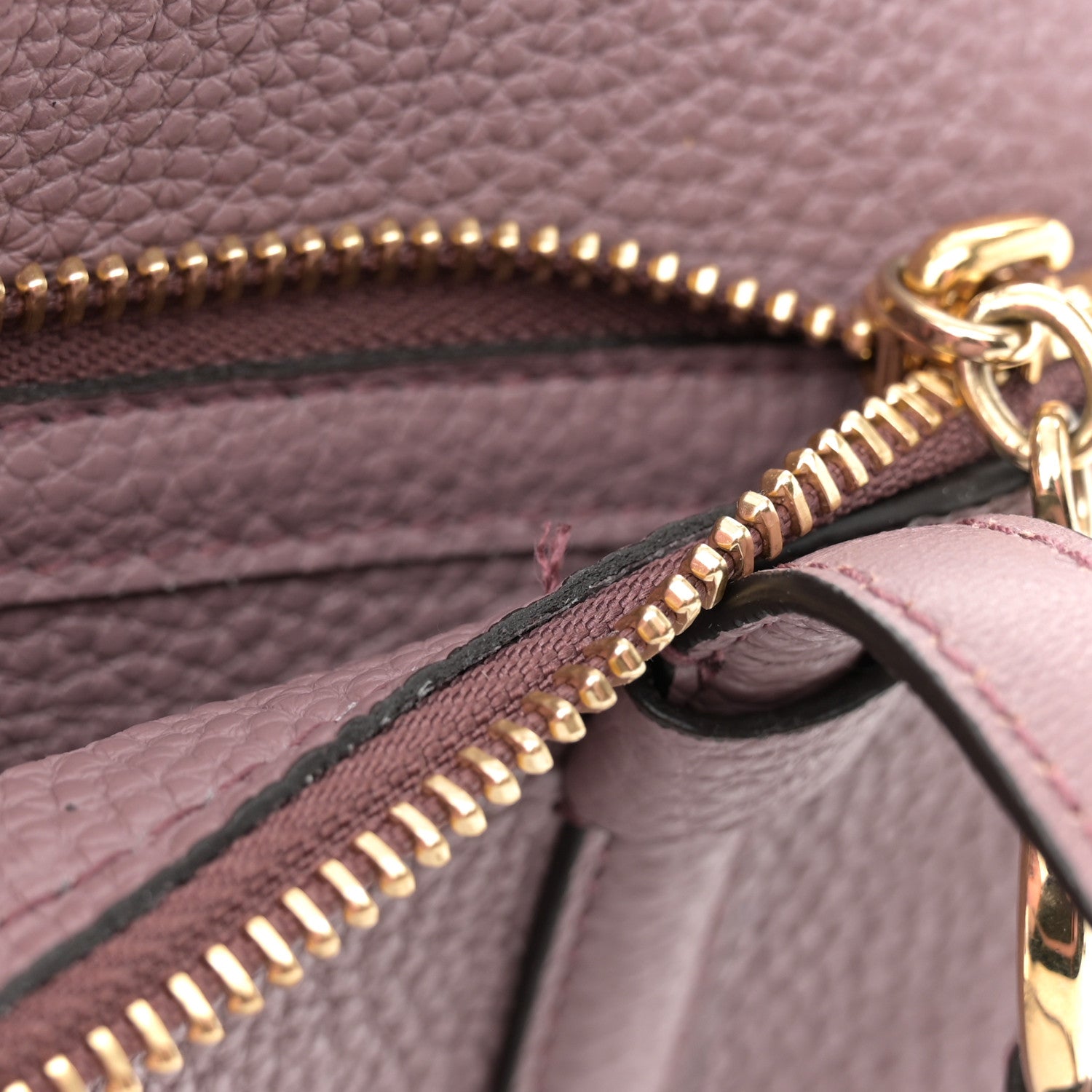 Salvatore Ferragamo Grained Calfskin Double Handle Small Amy Tote Cinder Rose 11 of 16