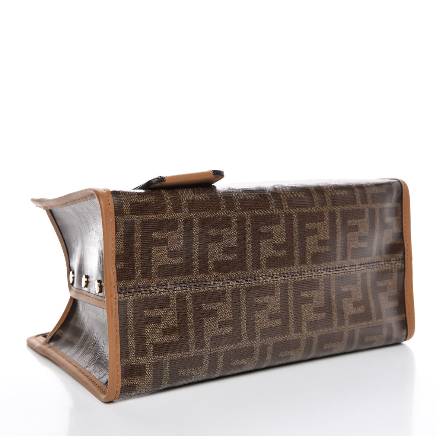 Glazed Fabric Vitello Century FF 1974 Stamp Patch Mini Peekaboo Defender Cover Mogano Panna Caramello