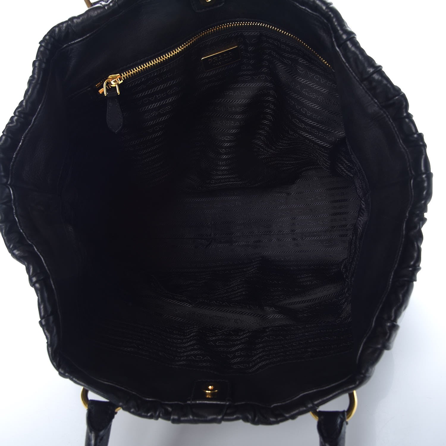 Prada Nappa Gaufre Antik Tote Black 5 of 12