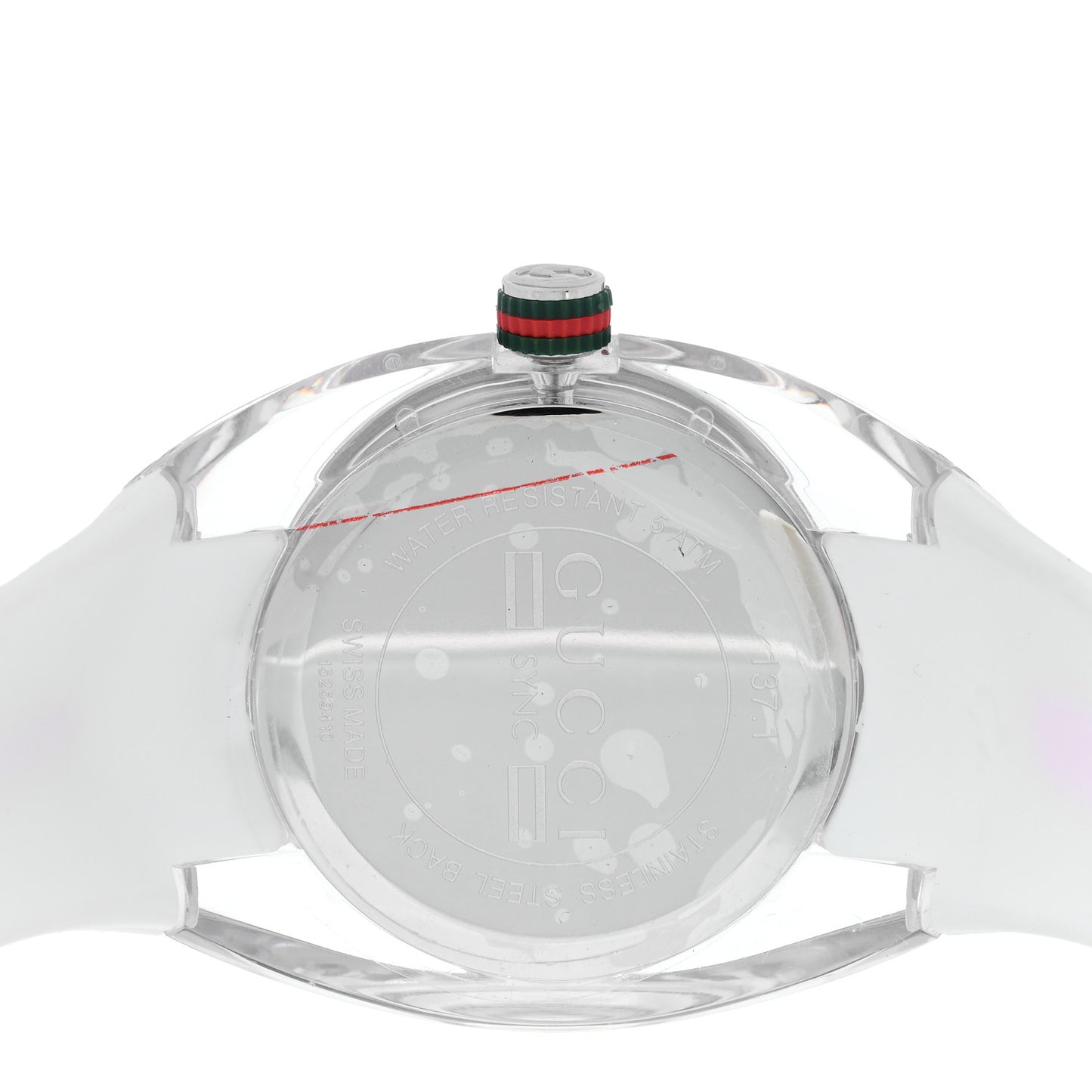 Stainless Steel Rubber 46mm Sync Web Quartz Watch White