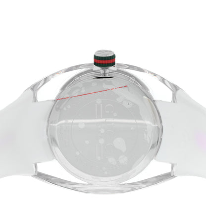 Gucci Stainless Steel Rubber 46mm Sync Web Quartz Watch White 4 of 6