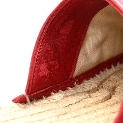 Gucci Nappa Matelasse GG Marmont Espadrille Slippers 38.5 Hibiscus Red 9 of 10