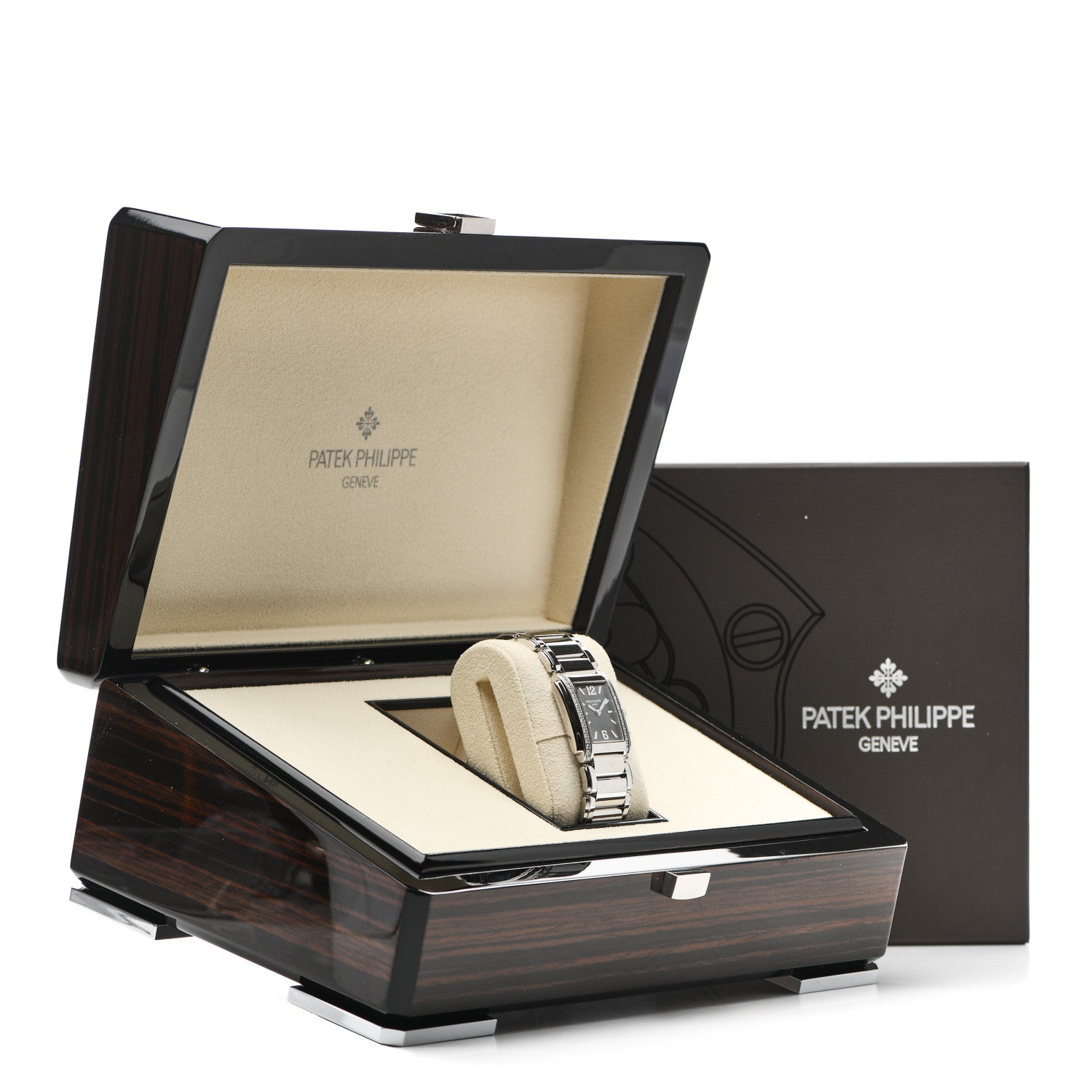Patek Philippe Stainless Steel Diamond 25mm Twenty-4 Quartz Watch Olive Green 4910/1200A-011 5 of 5