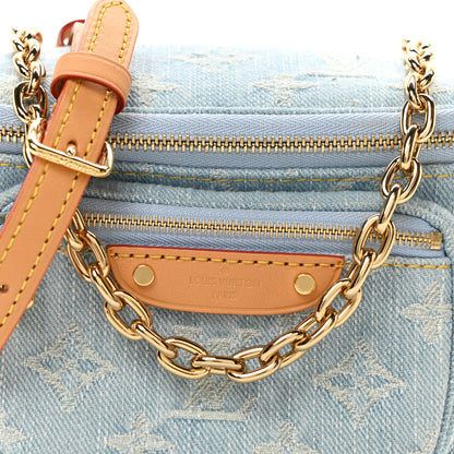 Louis Vuitton Monogram Denim Mini Bumbag Sky Blue 7 of 9