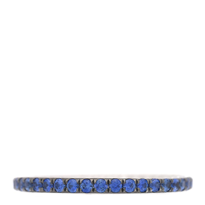 David Yurman Platinum Blue Sapphire 1.85mm Eden Eternity Band Ring 52 6 1 of 4