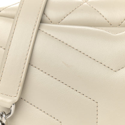 Saint Laurent Calfskin Y Quilted Monogram Small Loulou Bowling Bag Ivory 13 of 13