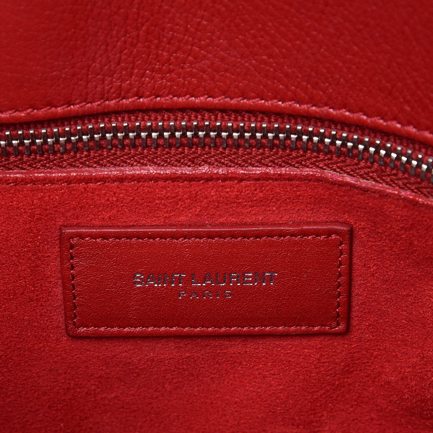 Saint Laurent Calfskin Studded Small Sac de Jour Carryall Red 7 of 14