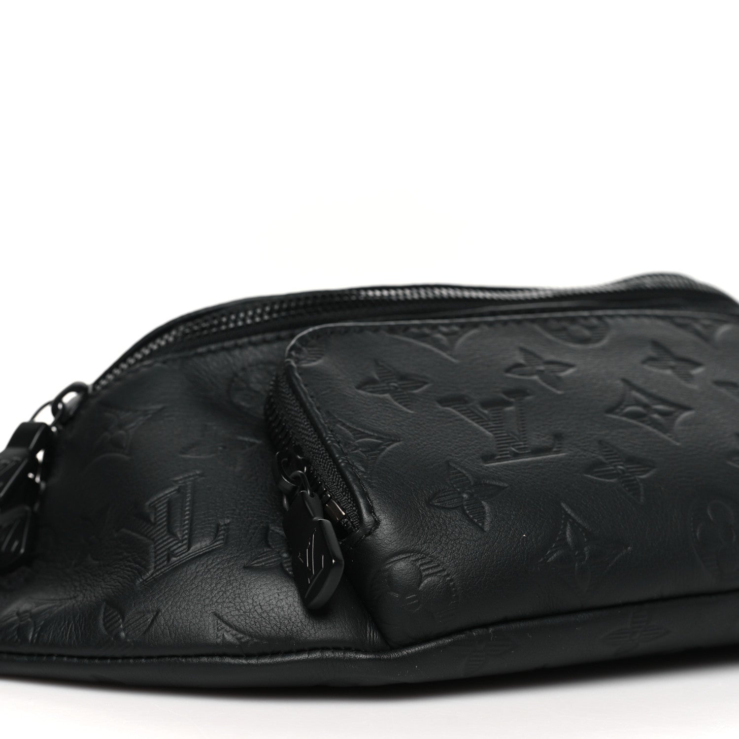 Louis Vuitton Calfskin Monogram Shadow Rush Bumbag Black 8 of 9