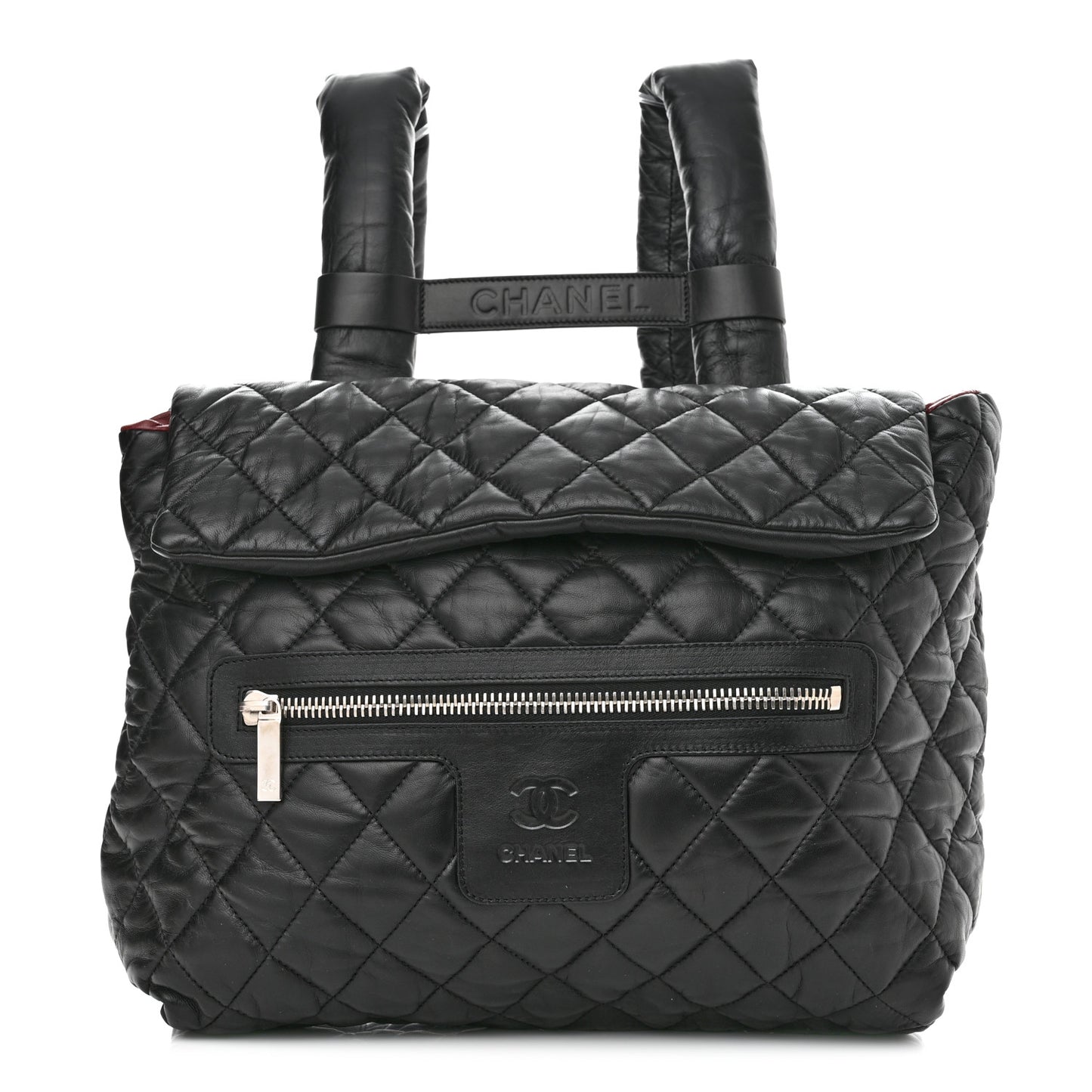 Lambskin Quilted Coco Cocoon Backpack Black