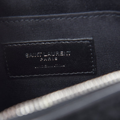 Saint Laurent Shearling Monogram Lou Belt Bag Black 6 of 9